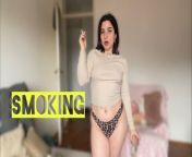 Sexy tattooed model smokes Marlboro red from red street xx video youtube coma sex vide