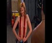 Kim Cattrall Nude Nice Side View & Blue Panties from naked back side