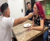 Housewife Wife Likes to Suck Sausage When her Husband's Friend Puts It in His Mouth She Turns into a Slut in Front of he from husband is putting his friend who is holding his wife stan