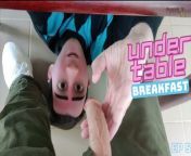 STEP GAY DAD - UNDER TABLE BREAKFAST - MUMS DOWNSTAIRS & STEP DAD IS HUNGRY SHOULD I HELP FEED HIM? from comic gay dad gives son cumdhots