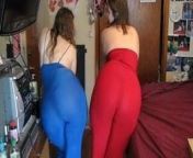 Mistress Stormy and NOT her sister showing their asses from stormi maya shows