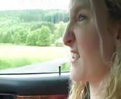 She wanted to hitchhike but ended up getting her pussy wrecked from car