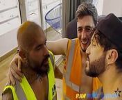 PACKING LANKY BRIT VS 2X HAIRY HUNKS from gay sex 2x mmseha pend