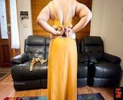 Stunning Saree Striptease - Indian Wife Undressing Her Clothes and Plays on Cam from tamil aunty saree blouse boobs sex video