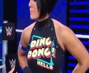 WWE - Bayley in cutoff shirt, Smackdown 12-18-20 from wwe raw smackdown