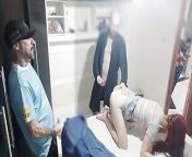 Wife prank&quot; I blindfolded the wife and left my friend inside the wardrobe at the time of sex from wife prank