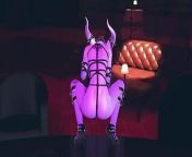 Purple Girl Is Fingering Herself on the Stage of a Space Strip Club - 3D Porn Short Clip from 3d alien porn