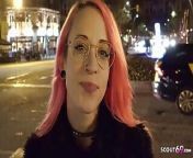 German Scout - Crazy pink hair Latina girl Lilian get eye rolling orgasm at pickup sex from siberan mouse tanya