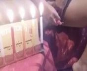 Frum mother masturbate with Hankkah's candle from hot frum girl blowjob
