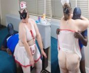 Horny Big Ass SSBBW Blonde Milf Nurse Fucking Black & Gets Pussy Eating Hardcore (Big Wet Pussy Gets Creampie, Moaning from nurse tessa gaunt flashing ass