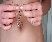 I changed my Nipple and Pussy Piercings from changing mature