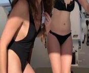 Sexy bathing suit bikini girls dancing on a boat from beach bikini girls
