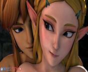 Link Creampies Princess Zelda from zelda spit roasted by link and ganon
