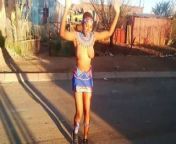 Zulu girl dancing and jiggling her soft tits from zulu virgin girl sex video in africa with king muswati