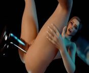 Busty Girl has Anal Glass Dildo : 3D Porn from anal dildo 3d