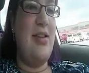 Chubby Arab MILF shows her boobs and big pussy inside car from chubby arab in car