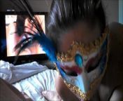 Masked Wife Sucks Hubby and Fingers his Asshole from cuckold hubby with masked wife free porn sex