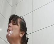 Mega cum Stepmother fucked in bathroom from bastality facials and womanboy w