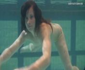 Barbara Chehova horny underwater swimming teenie from pure nudism tropic pool sunb