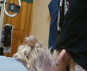 Stepmom ignores my cock and I cum on her hair from bbw mom ignore her son call to ride dick