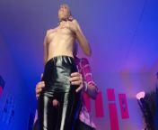 Femboy slave fuck with her latex legs from slave fuck