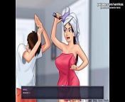 Summertime Saga - Horny Stepbrother Checks Out His Hot Stepsister with Huge Juicy Tits Showering - #48 from russian game shows