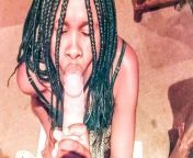 Skinny Zulu Girl Sucks Until The Last Drop Of Cum from zulu girl malebe bi