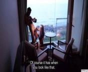 Japanese gyaru private sex video against ocean sunset from sunleo sex video gp2 mp2