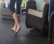 Wife and sister-in-law barefoot on the porch from wife and sister in law