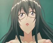 Big Boobed Teacher with Glasses Likes to Fuck in Missionary | Hentai from mansera