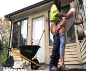 Construction Worker Fucks House Wife Milf on Patio Job Site (too thirsty couldn’t say no) from new porn videos
