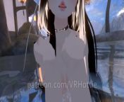 Nude Dragon Girl Face Rides You At Hot Spring White Black Hair Tail Play Sensual POV Lap Dance from nu carnival – a tail of sensitivity garu h scene