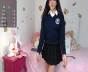 Hot schoolgirl teases in her room from bur bfxx