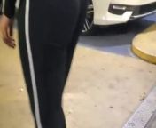Candid Big Booty Wife in See Through Leggings from candid big booty undress street voyeur