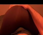 Grinding assjob from hot teen in yogapants with cumshot from lap dance hifiporn com