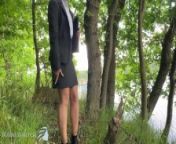 sexy secretary used outdoors in the woods - rough ripping her white blouse from balochi clothes