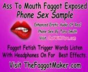 Ass To Mouth Faggot Exposed Enhanced Erotic Audio Real Phone Sex Tara Smith Humiliation Cum Eating from xnx yviddo mp3