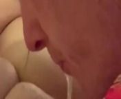 Husband eating his own cum on demand from his wife’s wet cream filled squir from squip