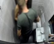 Fucked a sexy slut in the toilet of a night club at a party from tiolet
