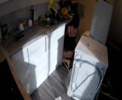 Horny wife seduces plumber in the kitchen while husband at work from silk tamil nighty