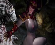 skyrim red Dragon Queen Alexstrasza troll sex from 3d hentai dragon red