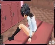 3D HENTAI trailer Schoolgirl with glasses cums in the locker room with a vibrator and does AHEGAO from sindur khela uncensored trailer