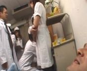 Japanese hospital nurse training day milking patient from hamrem
