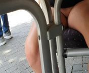 Public no panties exposed re upload 4k from mini skirt in public