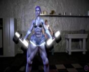 Widowmaker Works Out (Muscle Growth Animation) from sonic muscle growth pt2