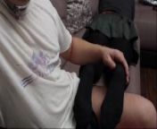 Hermione Granger Show and massage Feet in Black Tights Pantyhose Foot Fetish from fake emma watson