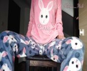 Schoolgirl In Pajamas Teases and Masturbates Pussy from mak janda bogel