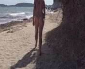 girl pissing on public beach from retro nudist girls 11