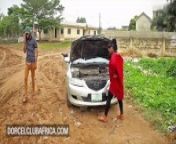 Busty ebony pays the mechanic with great sex from afirca