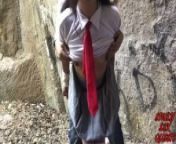 Hot mexican schoolgirl skips class to get fucked in the woods (part 1) from colegialas en el monte
